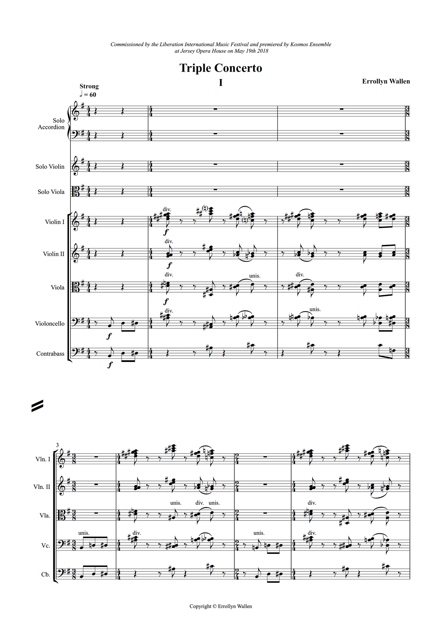 Triple Concerto (Perusal Score)